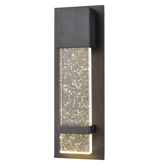 Atlas Lighting and Home LED Lighted Outdoor Wall Sconce - 14" - Matte Black