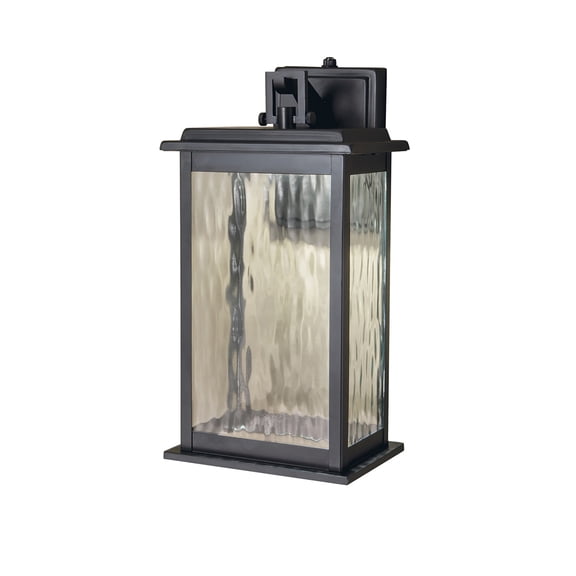 Atlas Lighting and Home LED Lighted Rectangular Outdoor Wall Sconce - 13.75" - Gun Metal Black