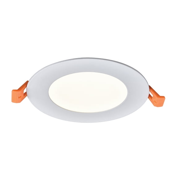 Atlas Lighting and Home LED Lighted Round Recessed Light with Opaque Diffuser - 5" - White