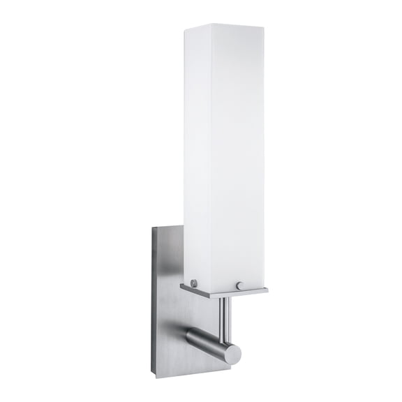 Atlas Lighting and Home LED Lighted Wall Sconce with Frosted Shade - 18.25" - Brushed Nickel