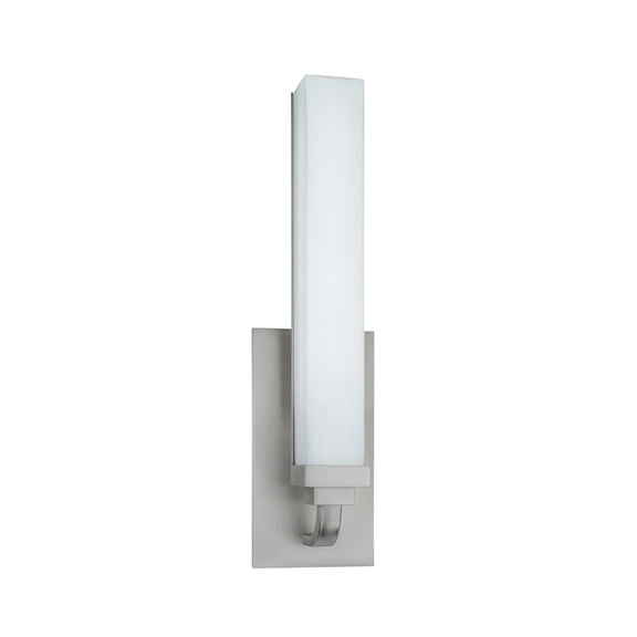 Atlas Lighting and Home LED Lighted Wall Sconce with Square Glass Diffuser - 16" - Brushed Nickel