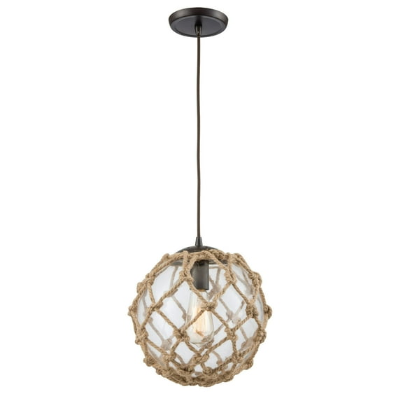 Atlas Lighting and Home Mini Hanging Pendant Ceiling Light Fixture with Sphere Shade - 11"