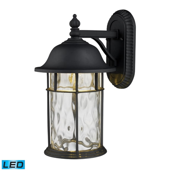 Atlas Lighting and Home Outdoor Wall Sconce LED Lighted - 14" - Matte Black