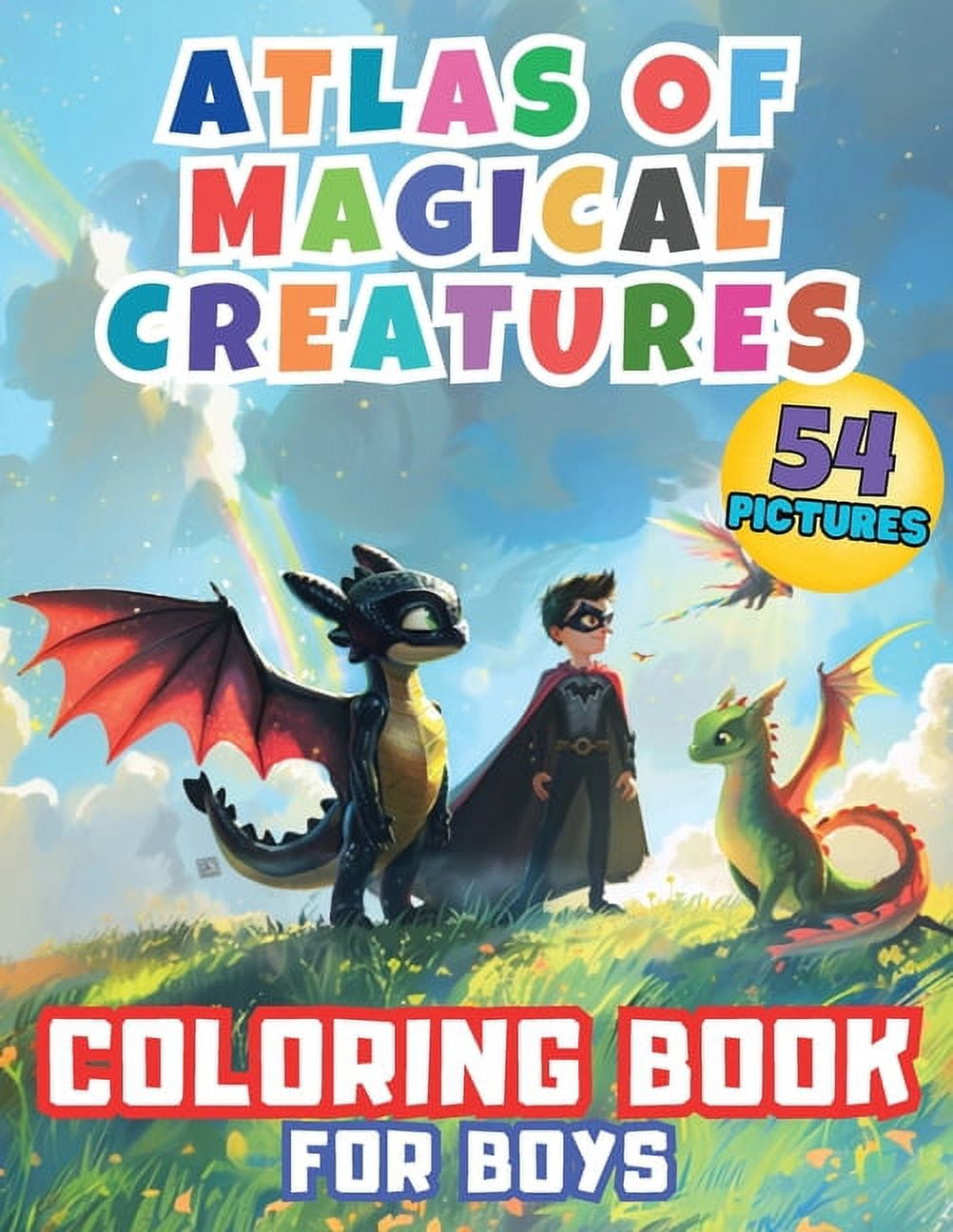 Atlas of Magical Creatures Coloring Book for Boys: Embark on an