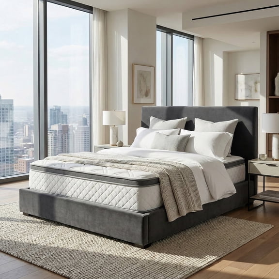 Atlas Mattress 10" Queen Innerspring Mattress, Breathable Cover, Firm Firmness