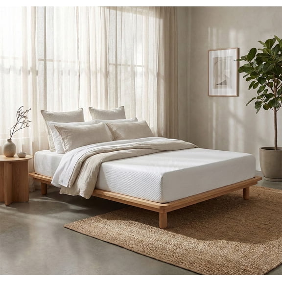 Atlas Mattress 12" Queen Gel Memory Foam Mattress, Breathable Cover, Medium Firmness