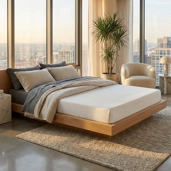 Atlas Mattress 6" Queen Gel Memory Foam Mattress, Breathable Cover, Medium Firmness