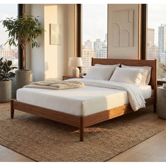 Atlas Mattress 8" Twin XL Gel Memory Foam Mattress Breathable Cover Medium Firmness