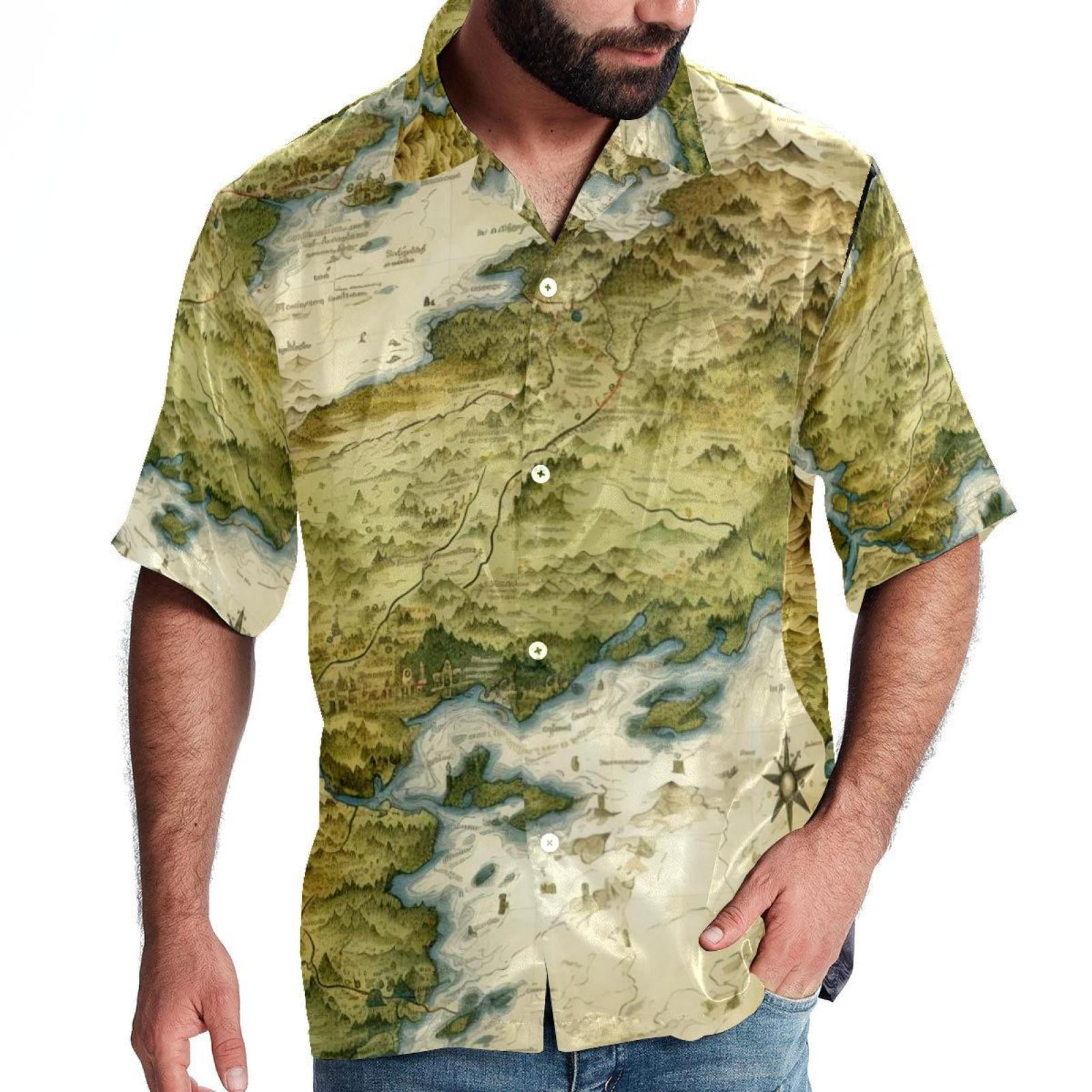 Atlas Men's Short Sleeve Casual Printed Button Down Beach Shirt Summer ... Atlas movie Atlas Men's Short Sleeve Casual Printed Button Down Beach Shirt Summer ...