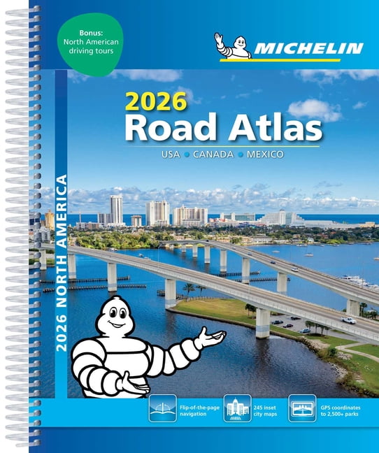 Atlas (Michelin) Michelin North America Road Atlas 2026: Usa, Canada, Mexico, (Spiral-Bound)