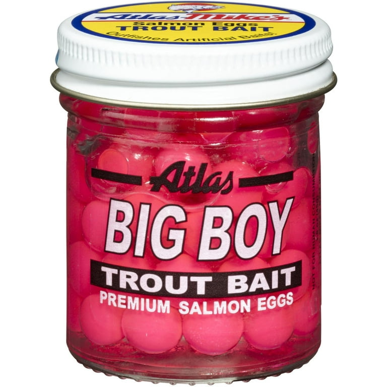 Atlas-Mike's 205 Big Boy Salmon Eggs Pink 1.1 oz Jar 