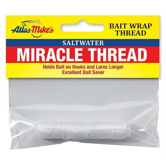 Atlas Mike's Extra Strength Miracle Thread for Securing Bait, Saltwater, Clear
