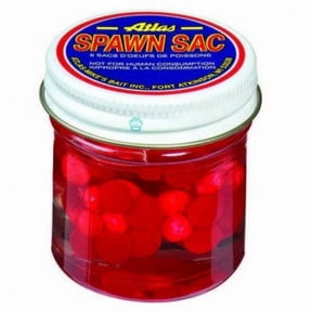 Atlas Mike's Floating Spawn Sacs, Red Fishing Bait for Trout, Salmon and Steelhead