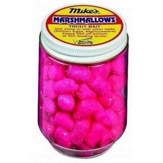 Atlas Mike's Glitter Glo Mallows Trout Dough Bait, Shrimp Scented, Cerise Pink