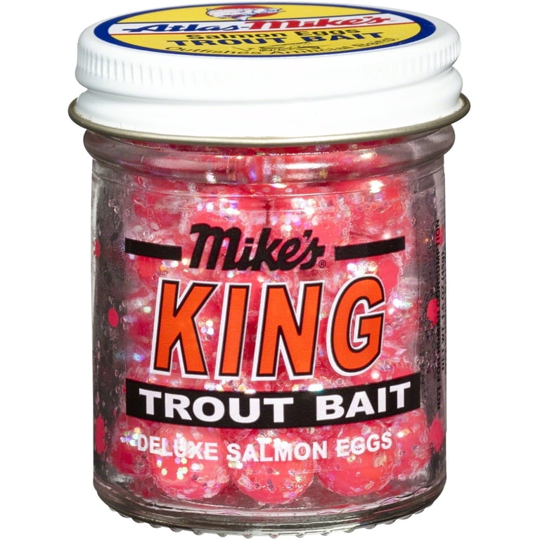 Atlas Mike's King Deluxe Salmon Eggs Trout Bait, Pink Glitter