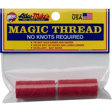 Atlas Mike's Magic Thread for Securing Bait and Bait Sacs, Red, 2 Pack