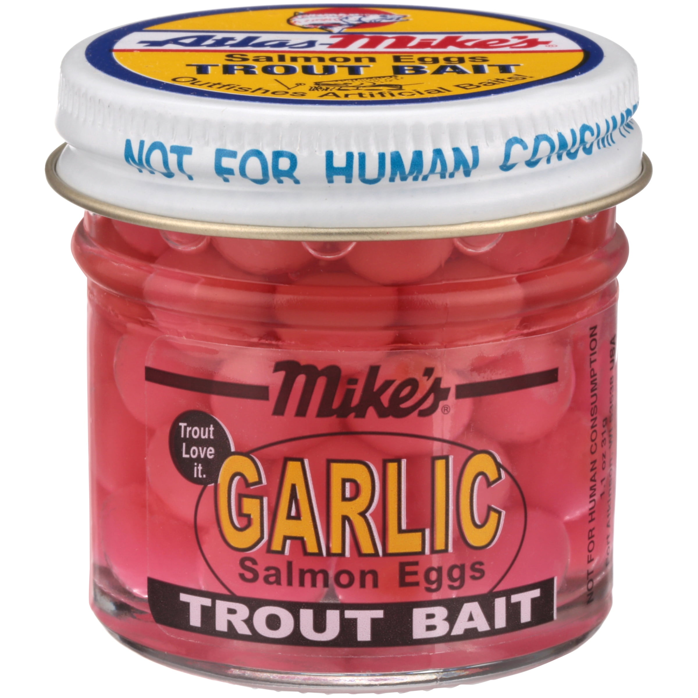AtlasMike's® Pink Garlic Salmon Eggs Trout Bait 1.1 oz