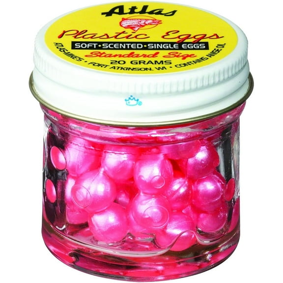 Atlas Mike's Plastic Lunker Eggs Soft Bait, Pearl Pink, 20g