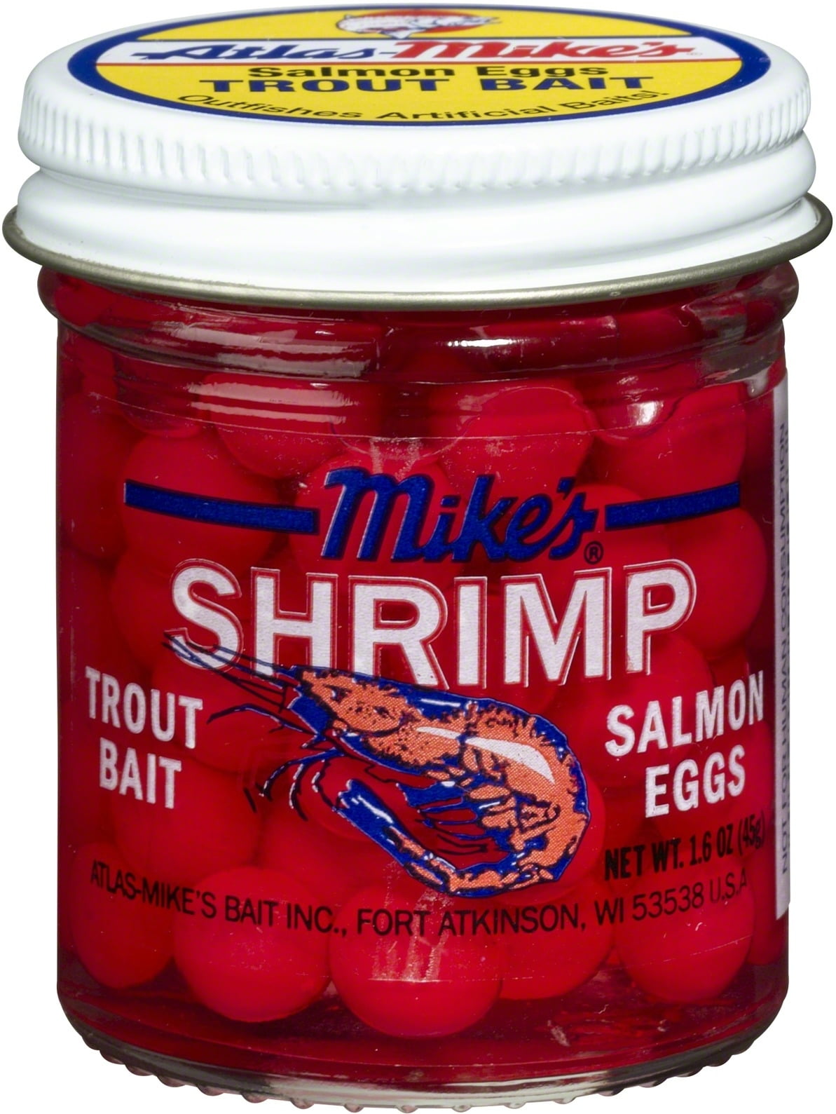 Mike's Shrimp Salmon Eggs, Fluorescent Red - 23 oz jar