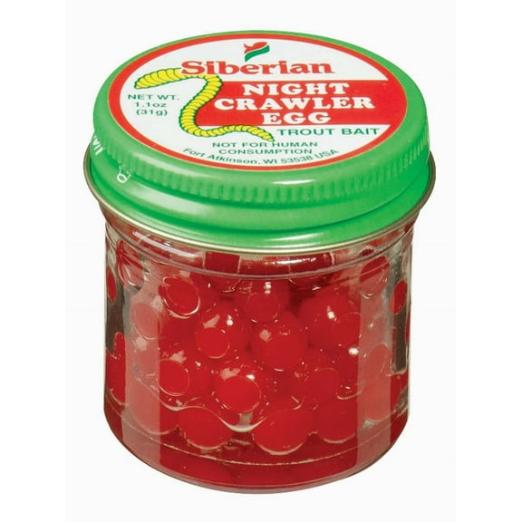 Atlas Mike's Siberian Nightcrawler Salmon Eggs Trout Bait, Red, 1.1 oz