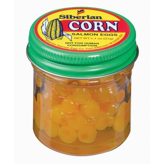 Atlas Mike's Siberian Salmon Eggs Trout Bait, Corn Scented, Yellow
