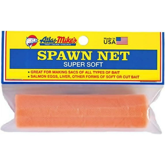Atlas Mike's Spawn Fishing Net Squares 4x4" 50ct (Peach)