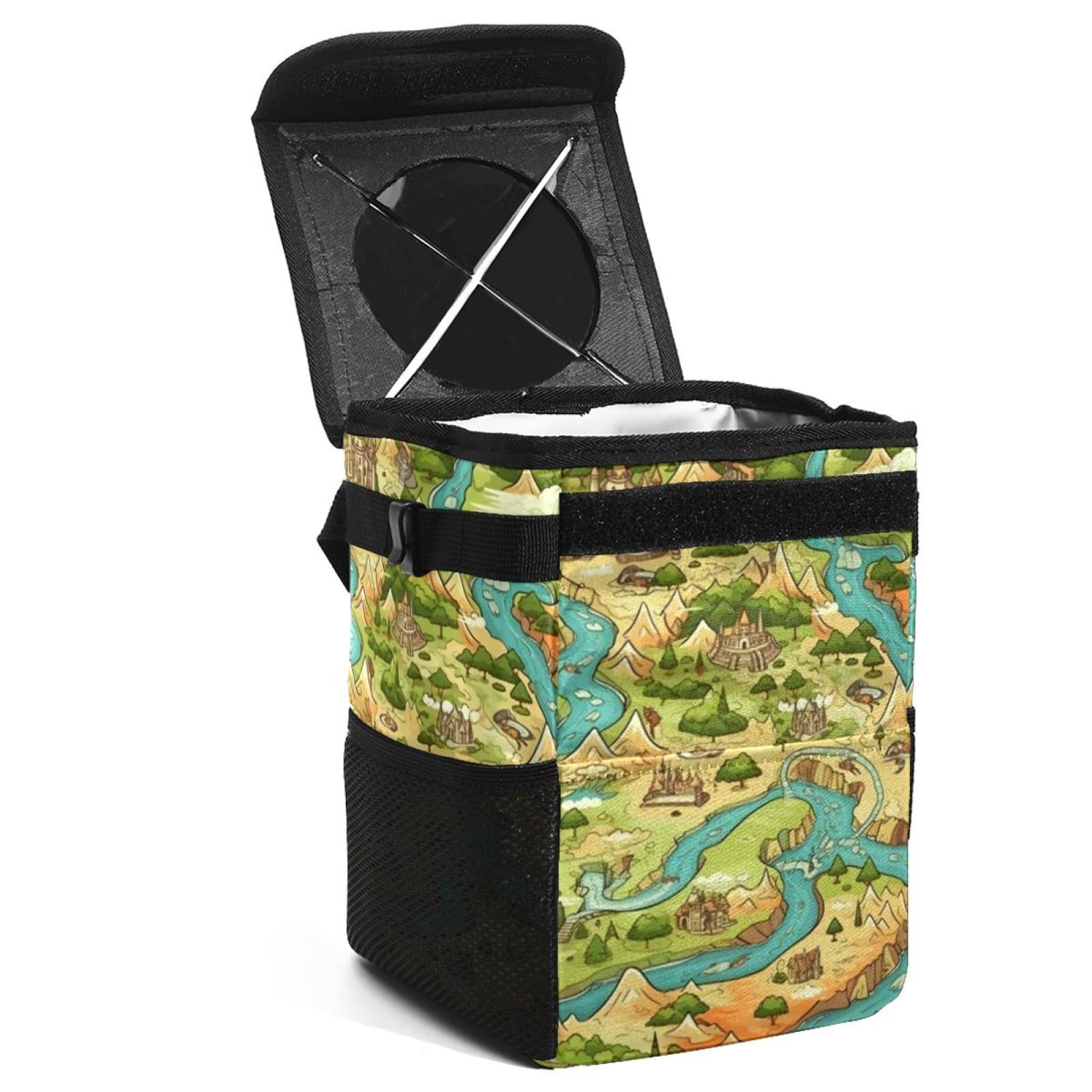 Atlas Mini Trash Can Car Trash Bin Trash Can for Car - Foldable, with ...