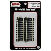 atlas code 100 nickel silver 1/3-18 radius snap-track 6/bx ho scale trains
