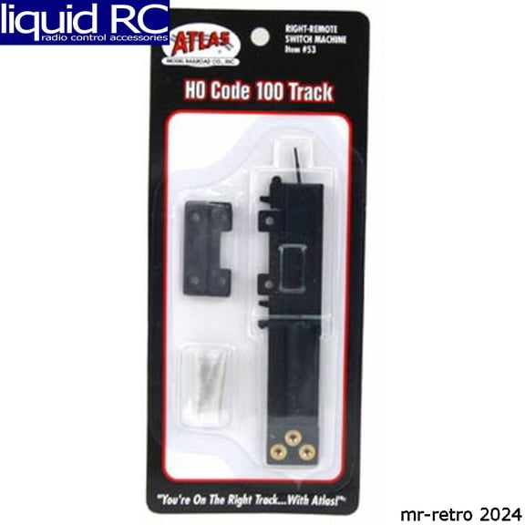 Atlas Trains 53 HO Code 100 Switch Machine/RH Remote