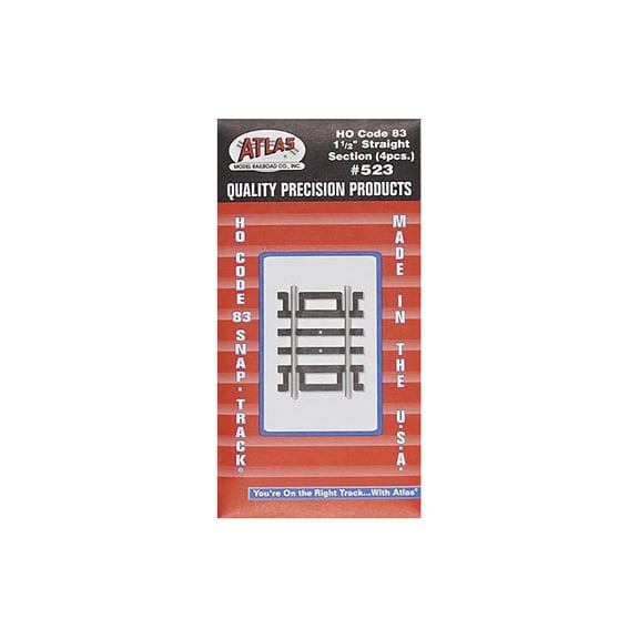 Atlas Model 523 Code 83 1-1/2 Straight (4) HO ATL523
