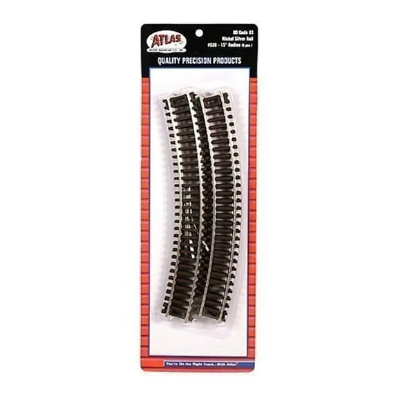 Atlas Model Railroad HO Code 83 15 Radius Curve 6 ATL530 HO Track