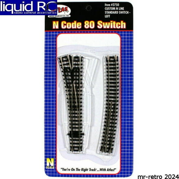 Atlas Trains 2750 N Code 80 Custom Left-Hand Turnout