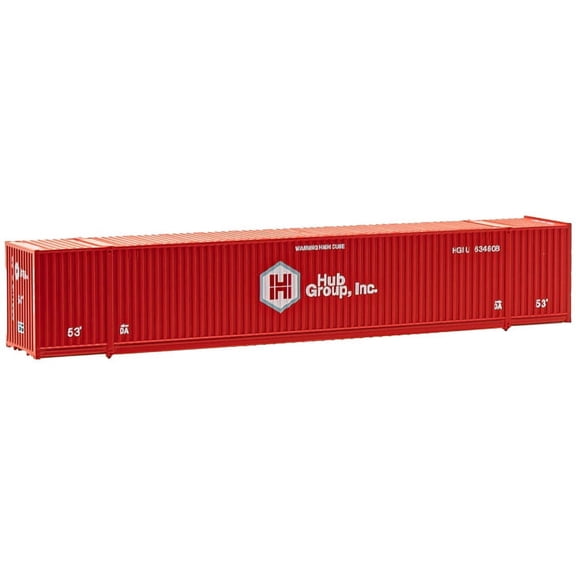 Atlas N Scale 53' Container 3-Pack Hub Group/Orange #634758/634776/634783