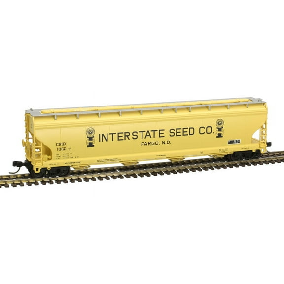 Atlas N Scale ACF 5701 Centerflow Grain Hopper Interstate Seed Co/CRDX #1058