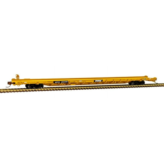 Atlas N Scale ACF 89' F89-J Flatcar/Triple Hitches TTX/RTTX (Yellow) #601325