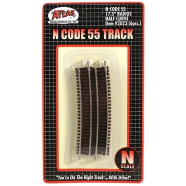 Atlas 2510 N Code 80 9.75" Radius Curve (6) - Crazy Model Trains
