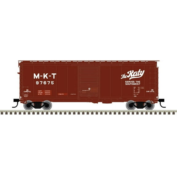 Atlas N Scale PS-1 40' Boxcar, 6' Door Missouri-Kansas-Texas/MKT #97675