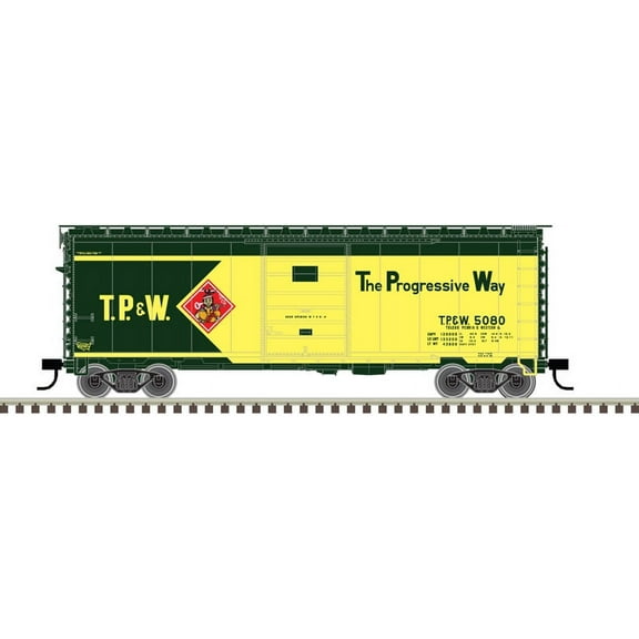 Atlas N Scale PS-1 40' Boxcar, 6' Door Toledo, Peoria & Western/TP&W #5036