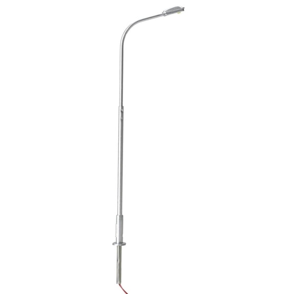 Atlas N Scale Single-Arm Streetlight 3-Pack with Warm White LED (Silver)