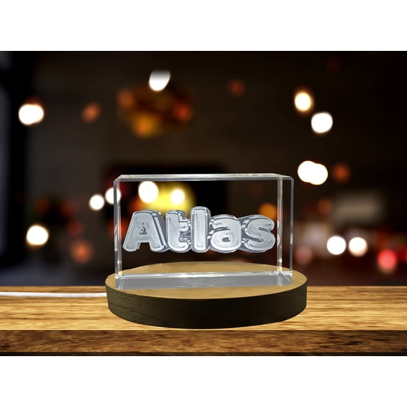 Atlas | Names Art 3D Engraved Crystal
