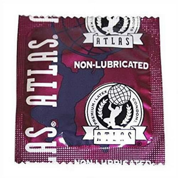 Atlas Non-Lubricated Latex Condoms | 100-Pack