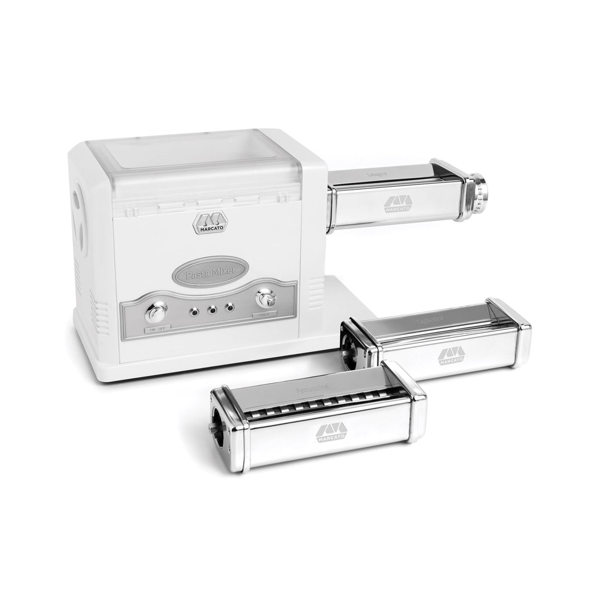 Marcato White Electric Pasta Fresca Machine with Attachments