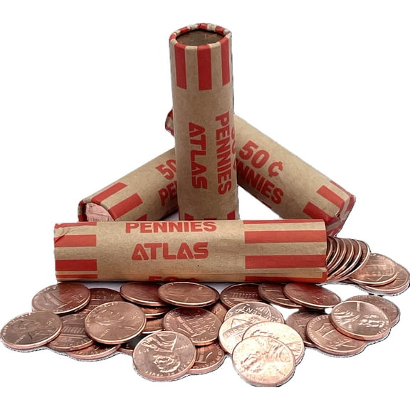 Atlas Preformed Coin Wrappers, Pennies, 504 Count