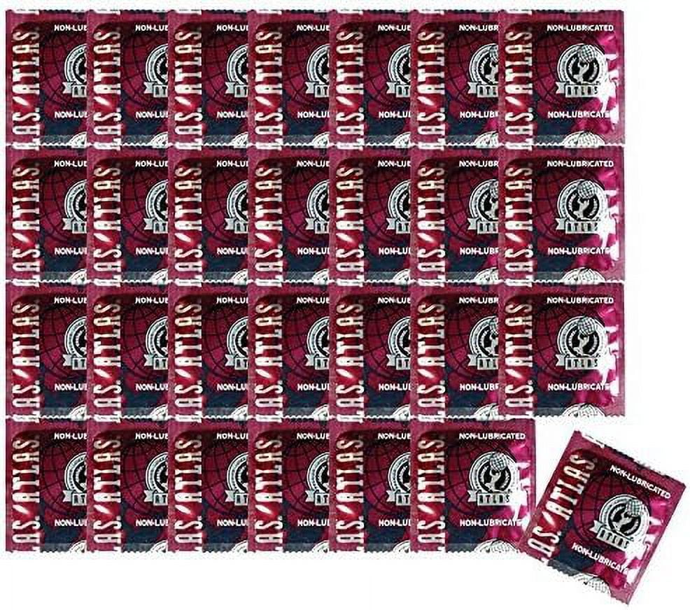 Atlas Premium Condom Nonlubricated Latex Condoms Bulk Pack 100