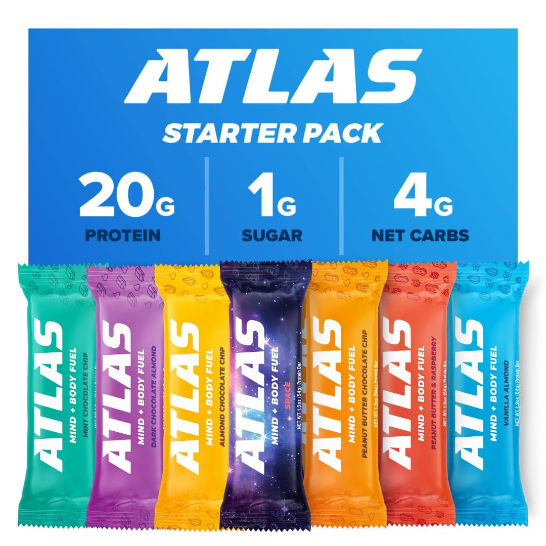 Atlas Protein Bar, 20g OIF8 Protein, 1g Sugar, Clean Ingredients