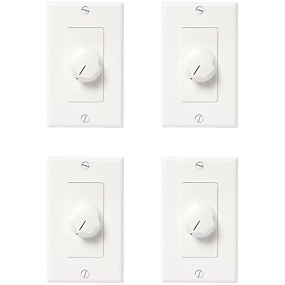 Atlas Sound AT100D 100 Watt Deluxe Decora Commercial Speaker Attenuator, Contractor 4-Pack