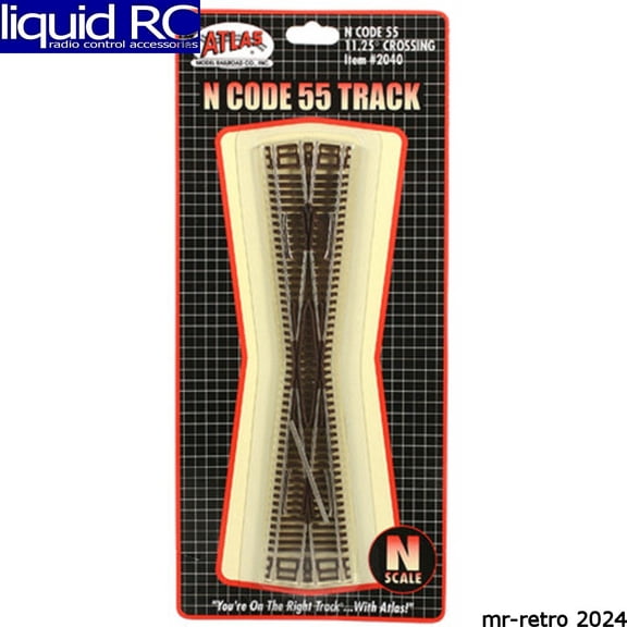 Atlas N Scale Code 55 11.25-Degree Crossing Model Train Track