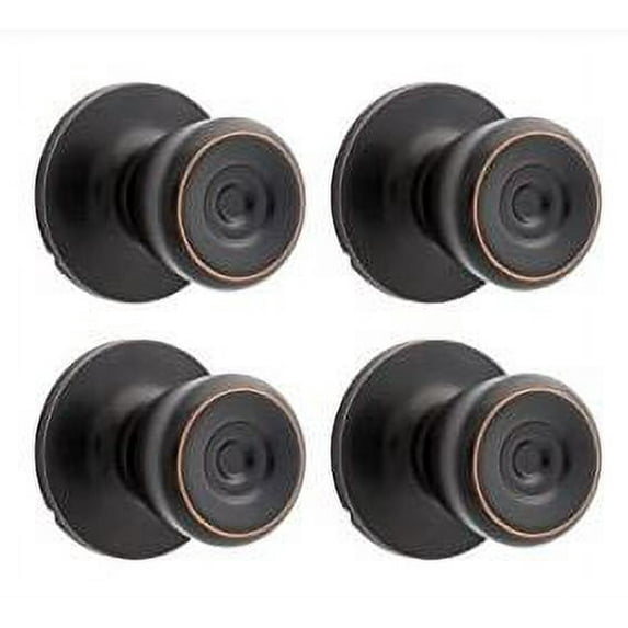 Atlas Tulip Passage Door Knob Contractor Pack, Oil Rubbed Bronze, Pack of 4