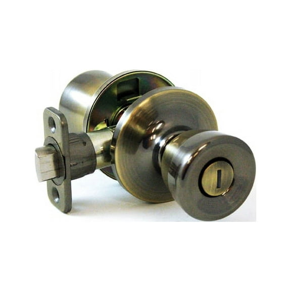 Atlas Tulip Privacy Locking Door Knob, Antique Bronze