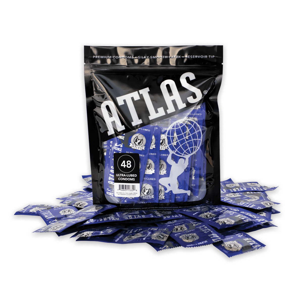 atlas ultra lubricated condoms Atlas® Ultra-Lubed Condoms, Latex, 48-Pack